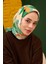 Daphne Benetton Yeşili Pamuk Viskon Eşarp Modeli 4