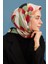 Daphne Bordo Yeşil Pamuk Viskon Eşarp Modeli 4