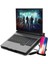 Oyuncu Gaming Laptop Notebook Soğutucu Stand - 6 Fanlı - 7 Yükseklik Ayarlı, Telefon Tutucu 1