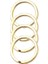 Zincirsiz Boş Yassı Model Anahtarlık Halkası 3.1 cm (50 Adet) Gold 2
