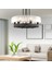 Azalea 6lı Siyah Kristalli Taşlı Modern Tasarım Kristal Büyük Salon Avize 1
