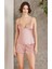 saten Gecelik Sabahlık Pijama Takım Şort Takım 6'lı Gelin Çeyiz Seti 6005 5