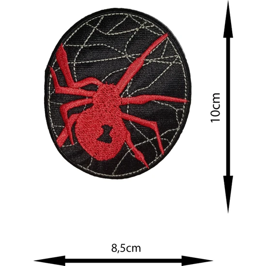REMSA Remsatic Ütü Ile Yapışan Arma - Patch - Diz - Dirsek - Örümcek Adam - Örümcek Modeli (8,5cm x 10CM)