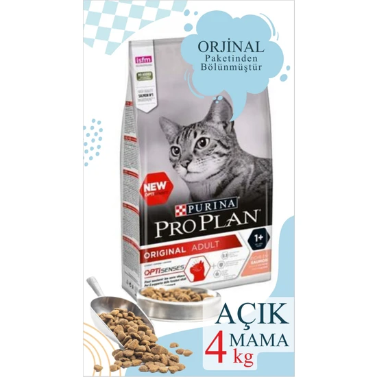 Pro Plan 4 kg Vakumlu Poşet Pro Plan Somonlu Yetişkin Kedi Maması Yüksek Proteinli