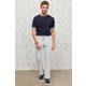 AC&Co / Altınyıldız Classics Erkek Taş Slim Fit Dar Kesim Yan Cepli Armürlü Beli Bağlamalı Jogger Pantolon