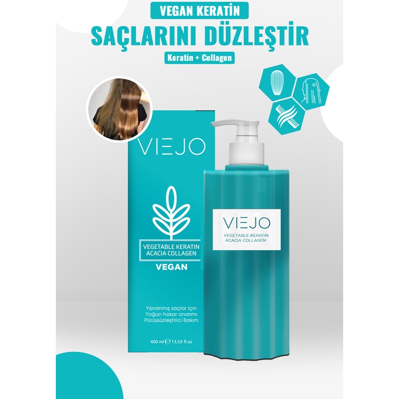 Viejo Vegan Saç Keratini - Collagen - Saç Düzleştirici