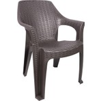 Kahverengi Mandella Queen Rattan Koltuk 1 ADET Ergonomik Tasarım ile Bahçe ve Dış Mekanlar İçin