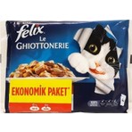 Felix Kedi Maması Sığır Etli & Tavuklu Ekonomik Paket 4x85 gr x 12 Adet Lezzetli Mama