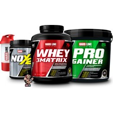 Hardline Whey 3Matrix 2300 Gr + Progainer 5000 Gr + Nox 2 Kombinasyonu