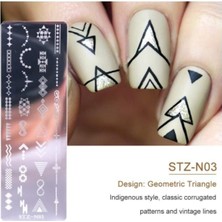 Rosevelt Nail Art Stamp Baskı Plağı N03