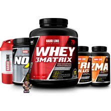 Hardline Nutrition Hardline Whey 3 Matrix 2300 gr + Nox 2 + Tribulus + Zma Kombinasyonu