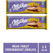 Milka Choco & Biscuit Tablet Çikolata 300 gr Mmmax - 2 Adet