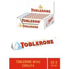 Toblerone White Beyaz Çikolata 100 gr - 20 Adet