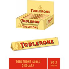 Toblerone Milk Sütlü Çikolata 100 gr - 20 Adet