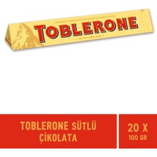 Toblerone Milk Sütlü Çikolata 100 gr - 20 Adet