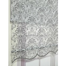 Bbb Desenli Çift Mekanizmalı Tül Stor Perde Gri Tsr5006