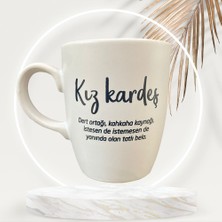 Regalo Kız Kardeş Kupa, Melek Kolye, Kalp Anahtarlık Hediye Seti