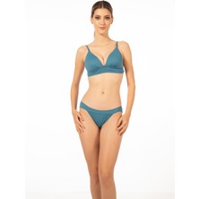 Estiva Kadın Bantlı Ip Askılı Kaplı Bikini Takımı - Turkuaz