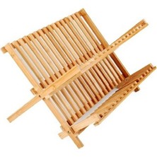 Angel Of Life Bambu 2 Katlı Tabaklık Bardaklık Tezgah Üstü Bulaşıklık