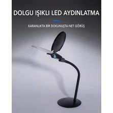 Tarez TH-7028B Masaüstü Işıklı Büyüteç Lamba Metal Gövde Çift LED