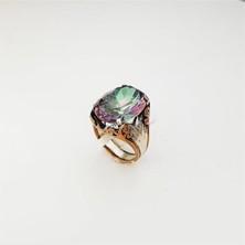 Pier Gümüş Otantik Mistik Topaz Gümüş Yüzük