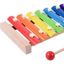 Hamaha Wooden Toys Doğal Ahşap Eğitici Oyuncak 8 Nota 8 Ton 8 Tuşlu Ksilofon HMH-024