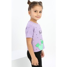 Toontoy Kız Çocuk Free Hug Kalpli Baskılı Tişört