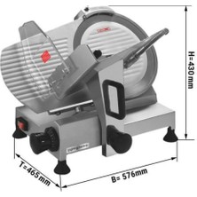 Ggm AMH300A Gıda Dilimleme Makinesi, 300 mm Bıçak Çapı Inox