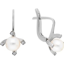 Sirius Pırlanta Taşlı İnci Küpe 0410E0010