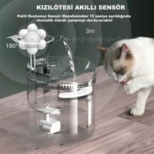 BBL Hareket Sensörlü Kedi Köpek Için Sessiz Şeffaf Otomatik Su Pınarı Su Çeşmesi Su Sebili (Yurt Dışından)