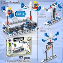 Kazi Yaratıcı Yapı Taşları 3'ü 1 Arada Mühendislik Yapı Taşları Mekanik Dişli Teknolojisi Çocuk Yapı Yapı Taşı Seti Oyuncaklar (Yurt Dışından)