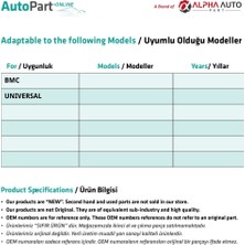 Alpha Auto Part Bmc Için Silecek Üstü Su Fıskiye Memesi