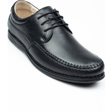 Nobel Voyager 3236 Büyük Numara Siyah Deri Erkek Günlük Ayakkabı