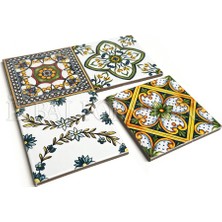 İkbal Çini Seramik 10X10 Kütahya Çini Karo 5'li 1 Paket ICS172