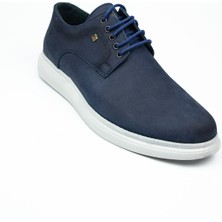 Nobel 1008 Lacivert Nubuk Deri Erkek Günlük Ayakkabı