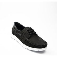 Nobel 1075 Bağcıklı Siyah Nubuk Deri Erkek Günlük Ayakkabı