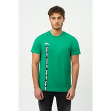 No Fear Sarı Bisiklet Yaka Şeritli Kısa Kollu Penye Erkek T-shirt M500100