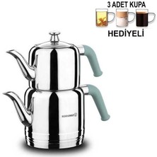 Korkmaz Riva Çaydanlık Takımı Turkuaz