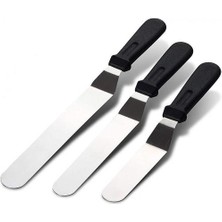 Xinh Açılı Pasta Spatulas - 3pcs Açılı Pasta Spatula Açılı Buzlanma Paleti Kepçe Veya Mutfak Spatula Paslanmaz Çelik Için Pasta Dekorasyon Seti (Yurt Dışından)