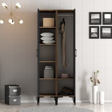 Variant Mobilya Kumsal 2 Kapılı (Pr) Gardrop - Lidya / Antrasit