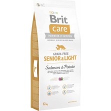Brit Care Senior Light Tahılsız Somonlu Yaşlı Diyet Köpek Maması 12 kg