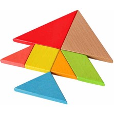 Hamaha Wooden Toys Doğal Ahşap Eğitici Oyuncak 7 Parça Büyük Tangram