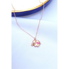 Pier Gümüş Mineli Gümüş Fil Kolye