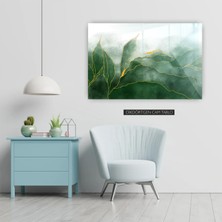 Woody City Yaprak Motifli Cam Tablo