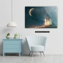 Woody City Fener Motifli Cam Tablo