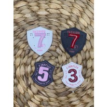 4 Adet 3-5-7-7 Deri Rakamlar Set Arma Aplike Hobi Malzemesi