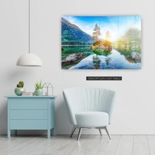 Woody City Hintersee Gölü Cam Tablo