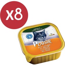 Plaisir Pate Tavuklu Kedi Konservesi 8X100 gr