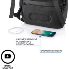 Xd Design Bobby Soft Usb Şarj Girişli Suya Dayanıklı Hırsızlık Önleyici Tasarımlı Körüklü Sırt Çantası 13-16 L