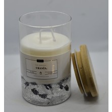 Urania Candle Urania | Doğal Lavanta Kokusu |  %100  Doğal Soya Mum | Bambu Kapaklı Cam Kavanoz| Vegan |bambu